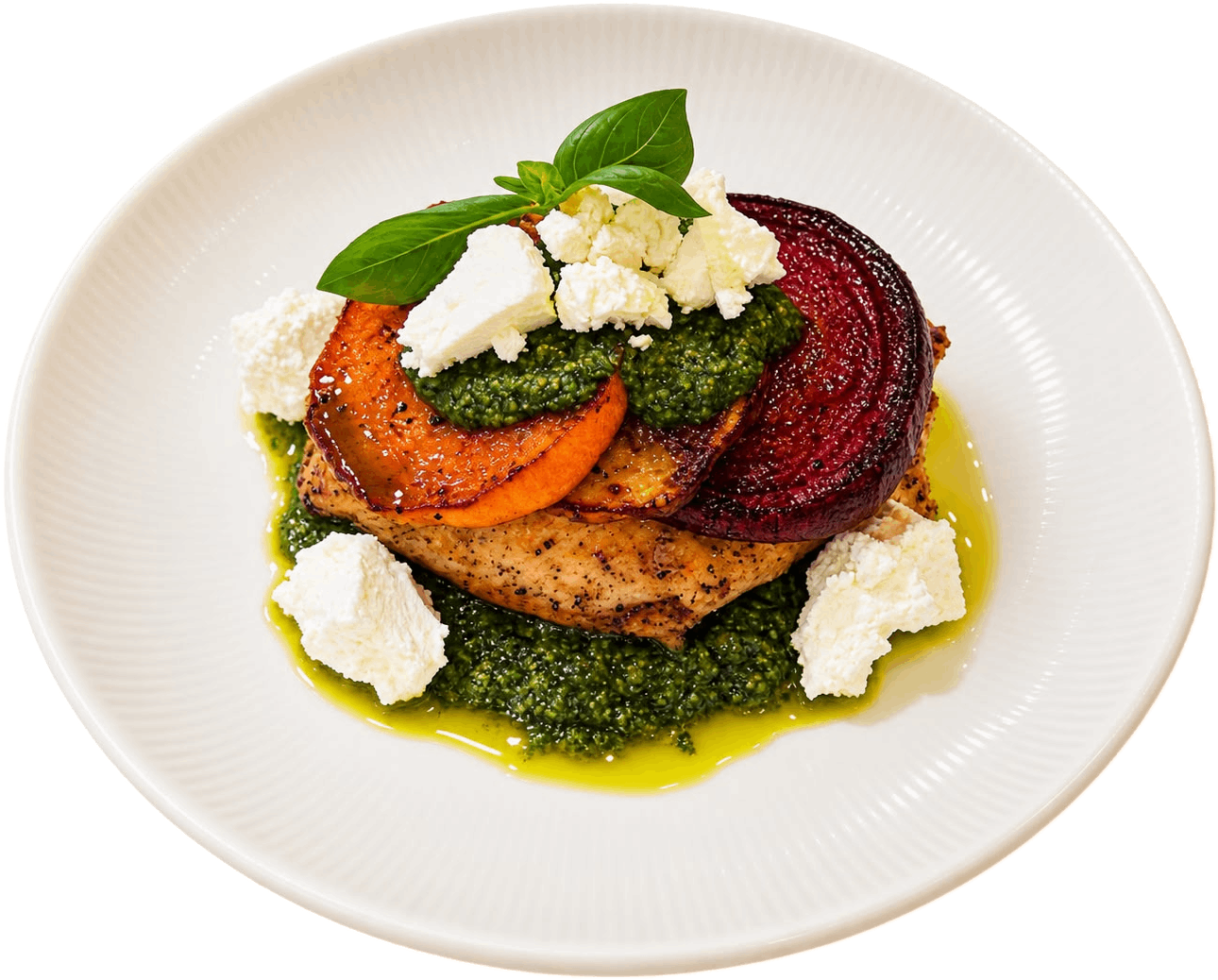 Garden Roots & Pesto Chicken